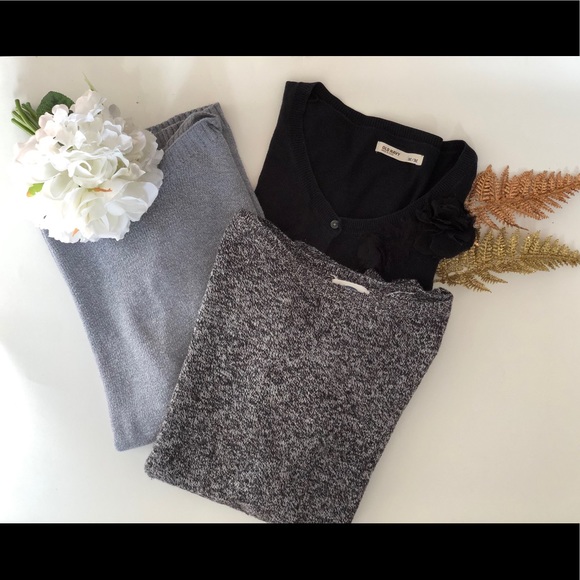 Old Navy Sweaters - 3 Black & Grey Oversized Tunic & Cardigan Sweaters